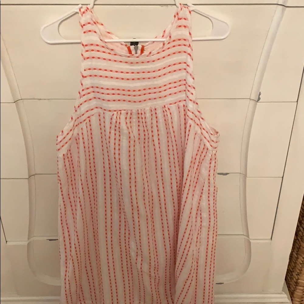 Lou & Grey Orange and White Tank Dress